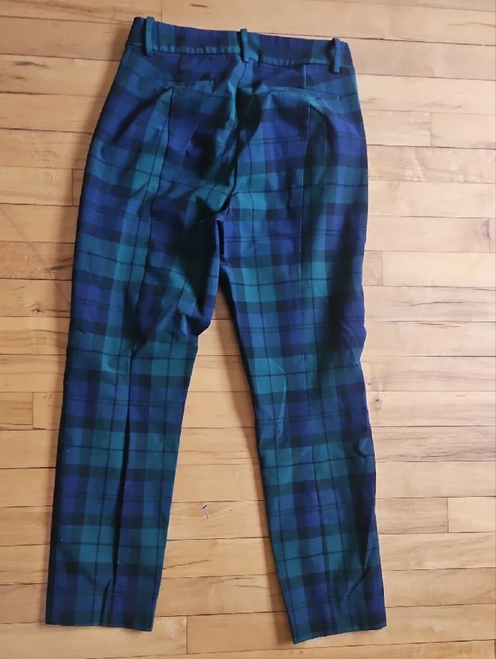 J. Crew Green & Navy Tartan Chinos